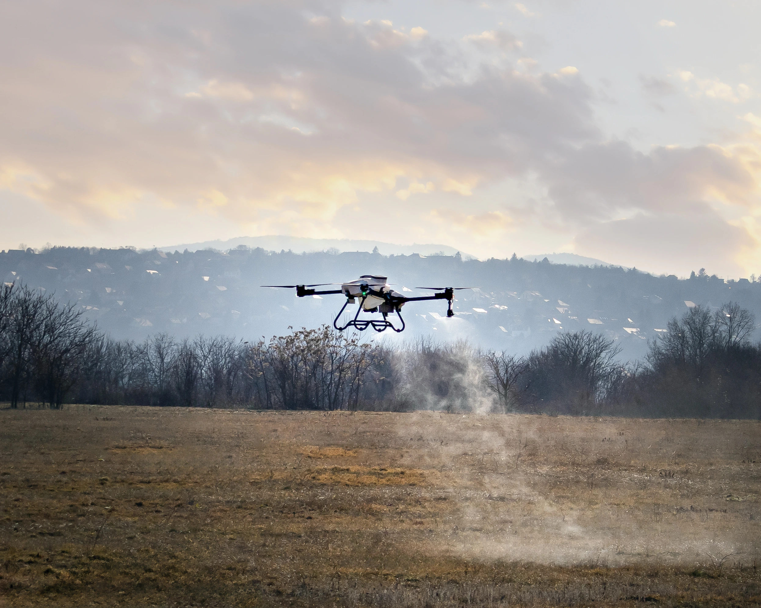 Drone-Based Application of Microbial Biostimulants in Cereal and Horticultural Crops