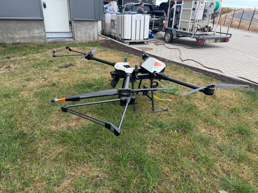 C10 drone with the Clean Station on site