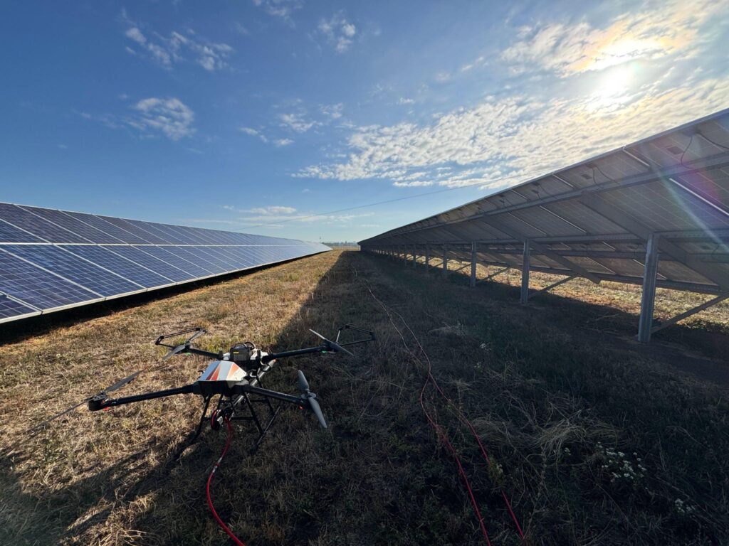 ABZ Innovation C10 cleaning solar panels in Pomáz, Hungary