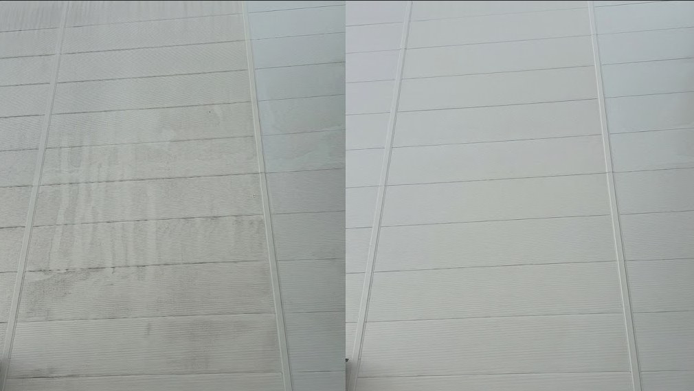 Before and after drone cleaning at Lipóti Bakery, Hatvan